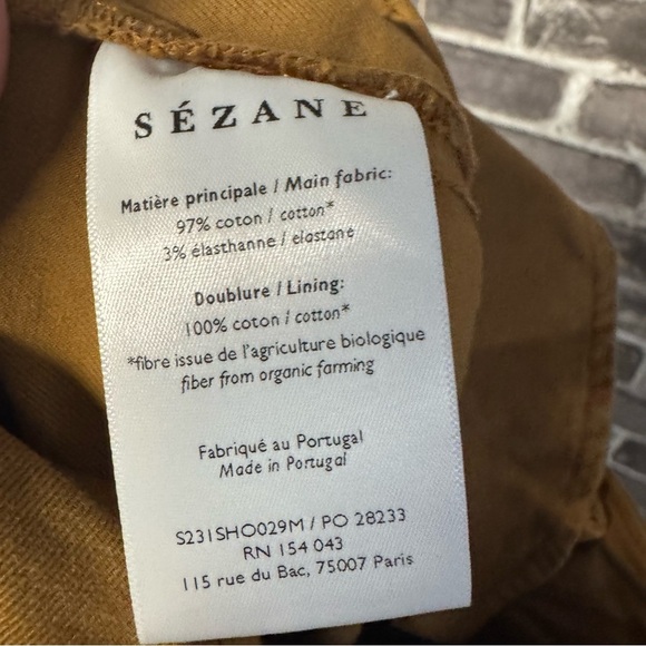 Sezane ROME NEW SHORTS Caramel brown paperbag belted waist - Picture 12 of 12